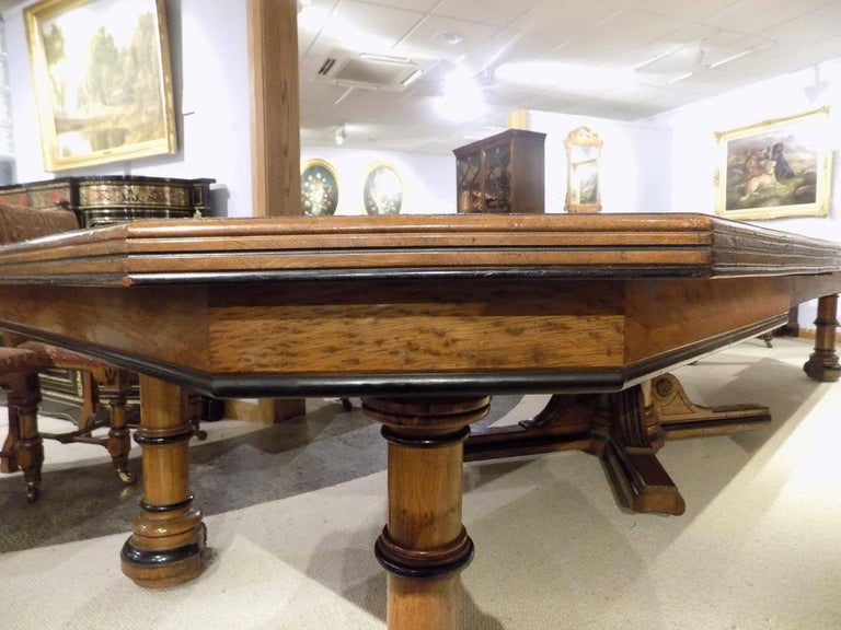 Fantastic Pollard Oak and Ebony Dining Room Table with 14 ...