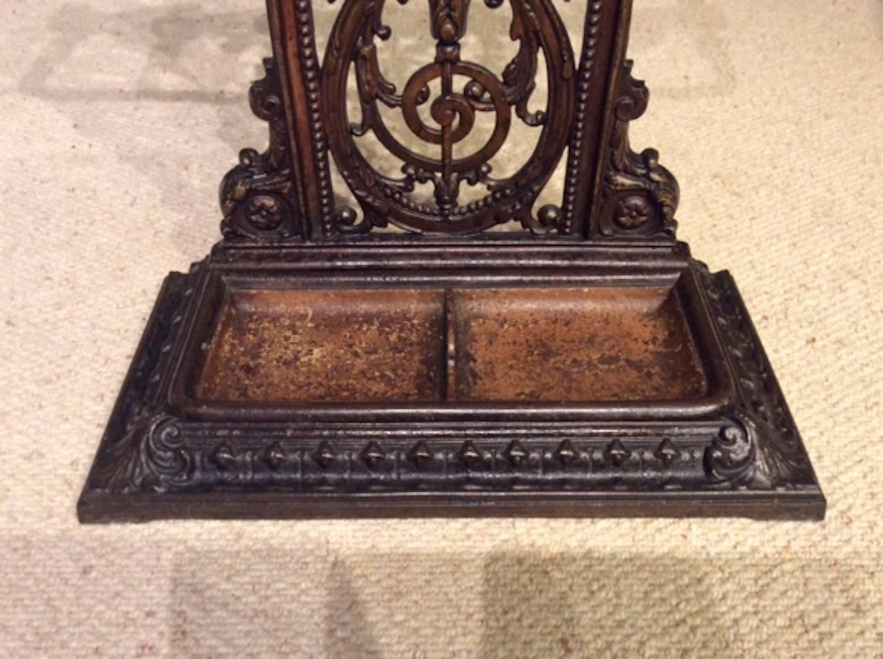 Late 19th Century Cast Iron Victorian Period Umbrella/Stick Stand Probably by Coalbrookdale