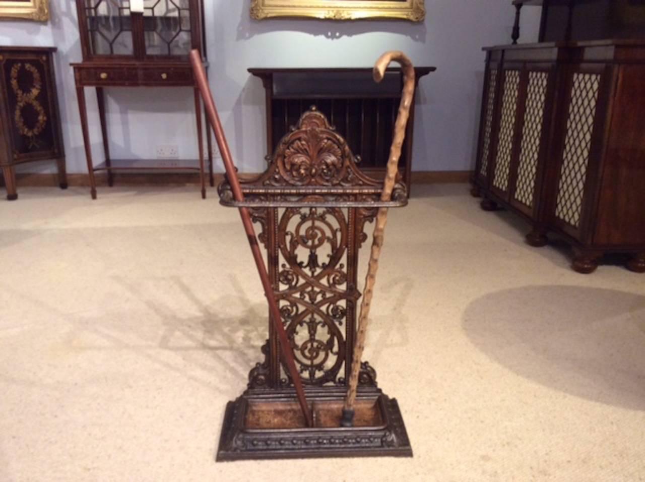 Cast Iron Victorian Period Umbrella/Stick Stand Probably by Coalbrookdale 4