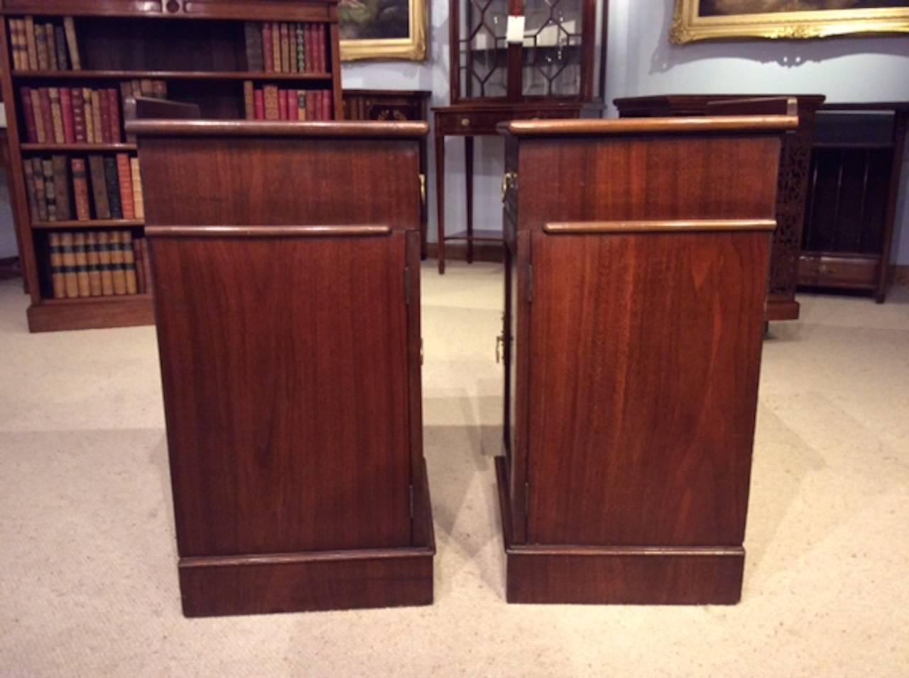 Good Pair of Walnut Victorian Period Antique Bedside Cabinets 1