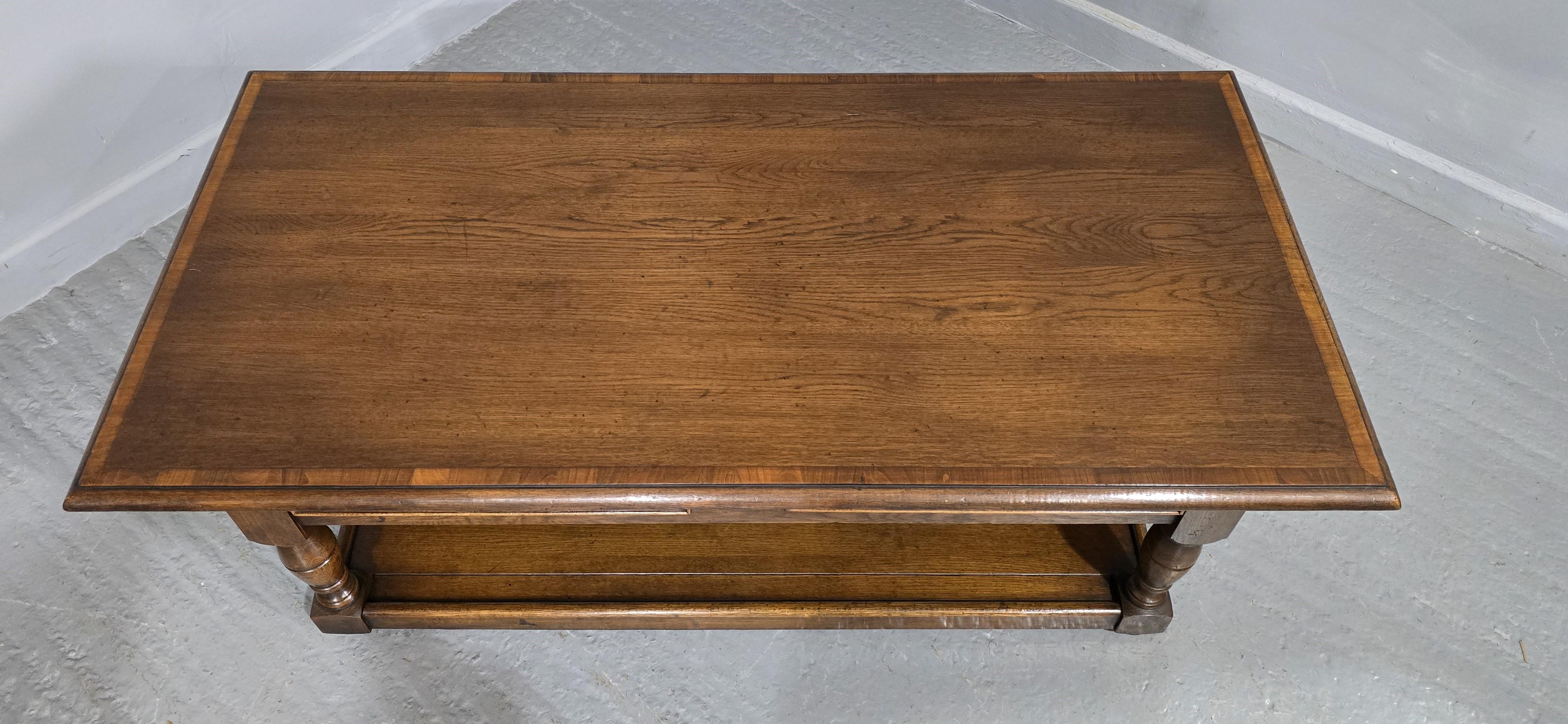 20th Century Oak Plank Coffee Table For Sale