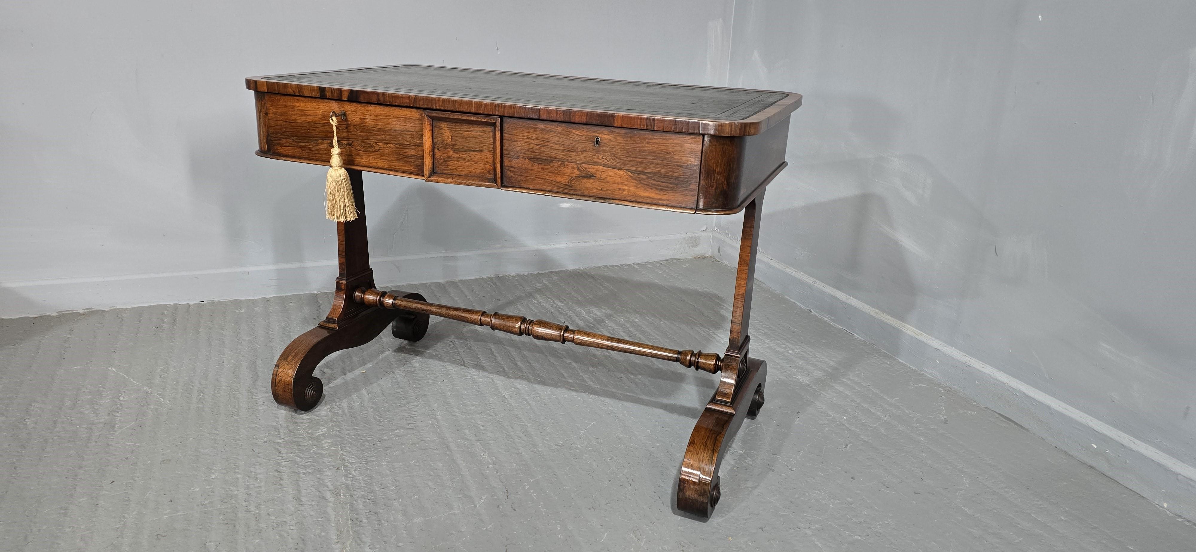Veneer Superb Regency Writing Sofa Table For Sale
