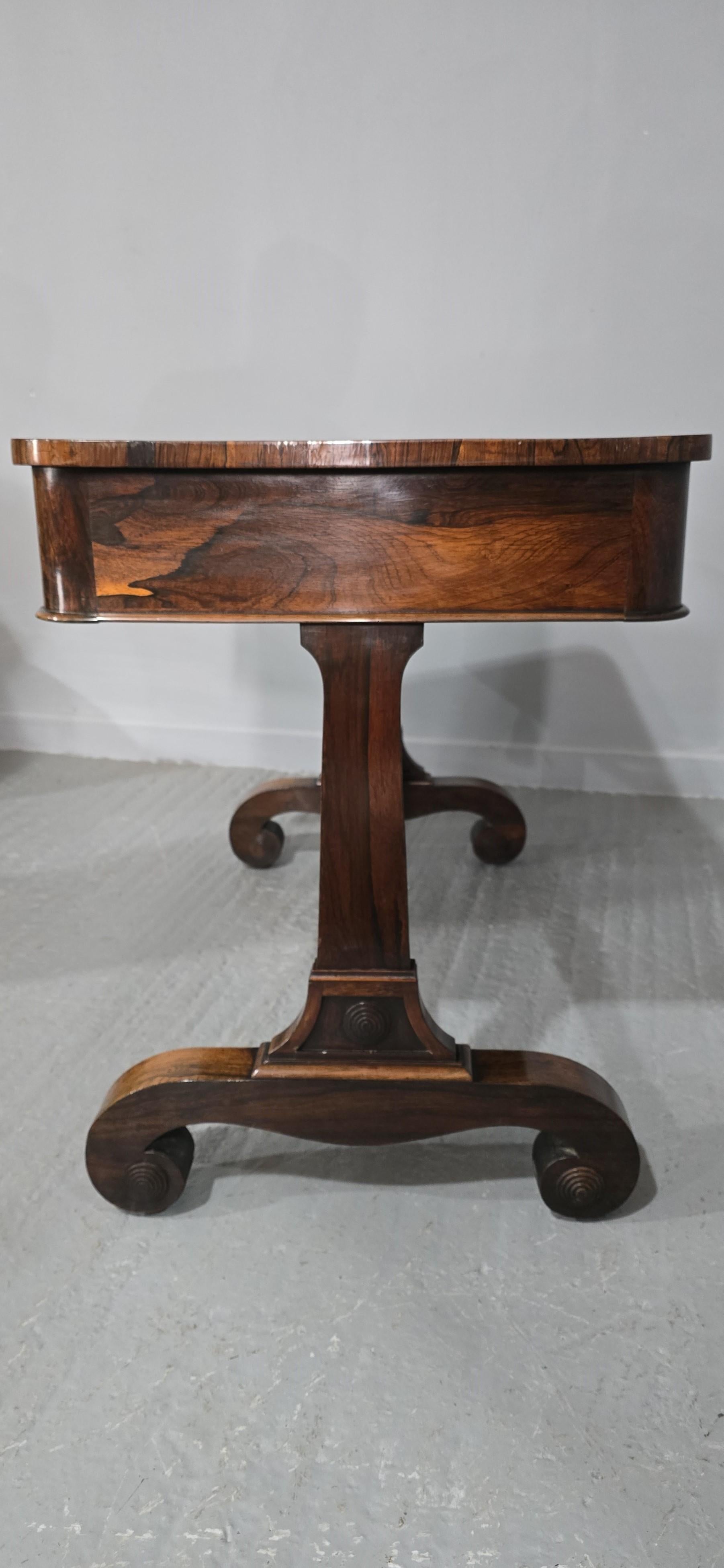 Rosewood Superb Regency Writing Sofa Table For Sale