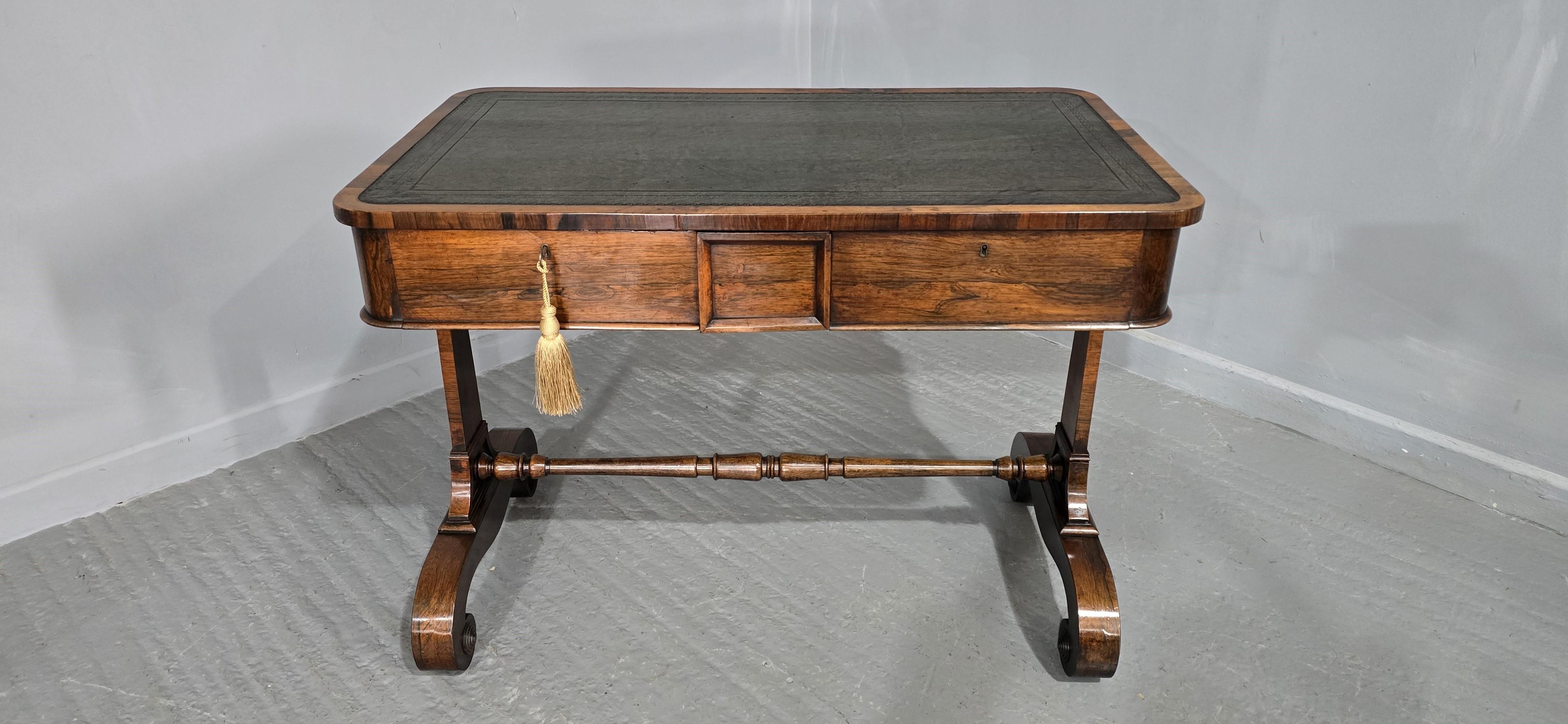 English Superb Regency Writing Sofa Table For Sale