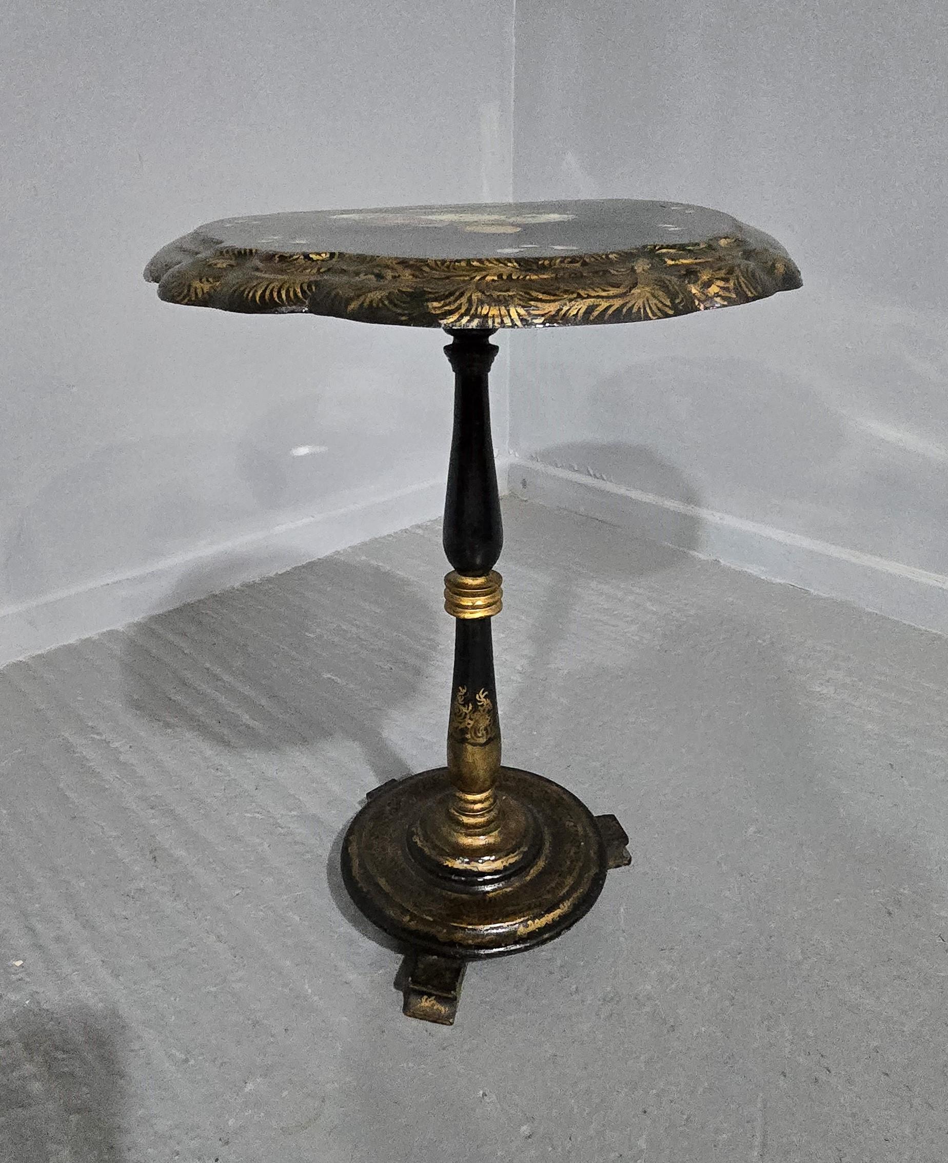 Victorian Papier Mache Table For Sale 4