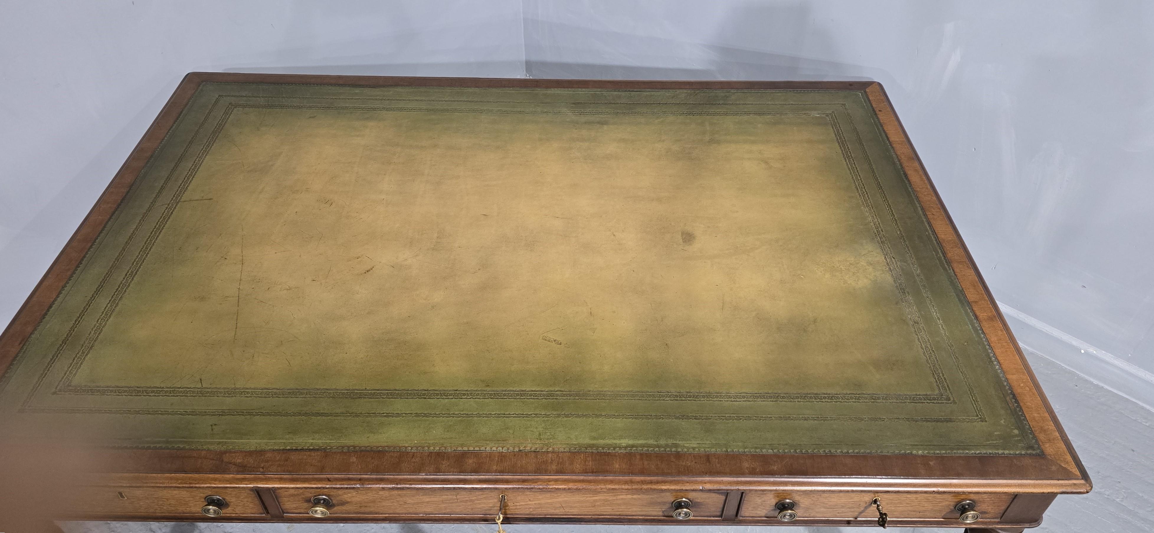 Wonderful  Huge Victorian Mahogany Library Table For Sale 3