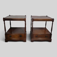 Pair Regency Mahogany Lamp Tables