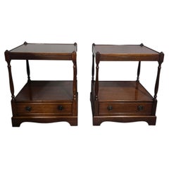 Pair Regency Mahogany Lamp Tables