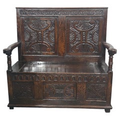 18th Century Jacobean Hall Settle