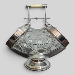Fine Hobnail Cut Edwardian Biscuit Barrel