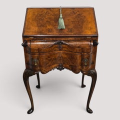 Super Queen Anne Burr Walnut Bureau