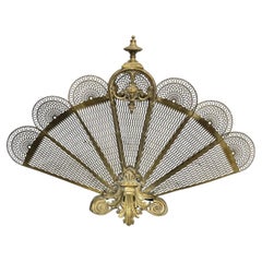Victorian Peacock Fire Screen