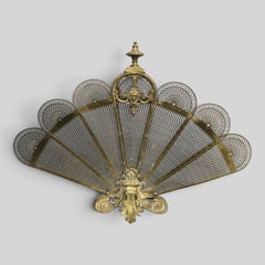 Victorian Peacock Fire Screen