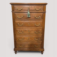 Top Quality Six Drawer French Oak Chest of Drawer