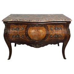 Large French Marquetry Commode Chest of Drawers