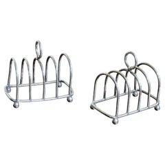 Pair Silver Toast Racks Chester 1904