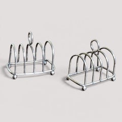 Pair Silver Toast Racks Chester 1904