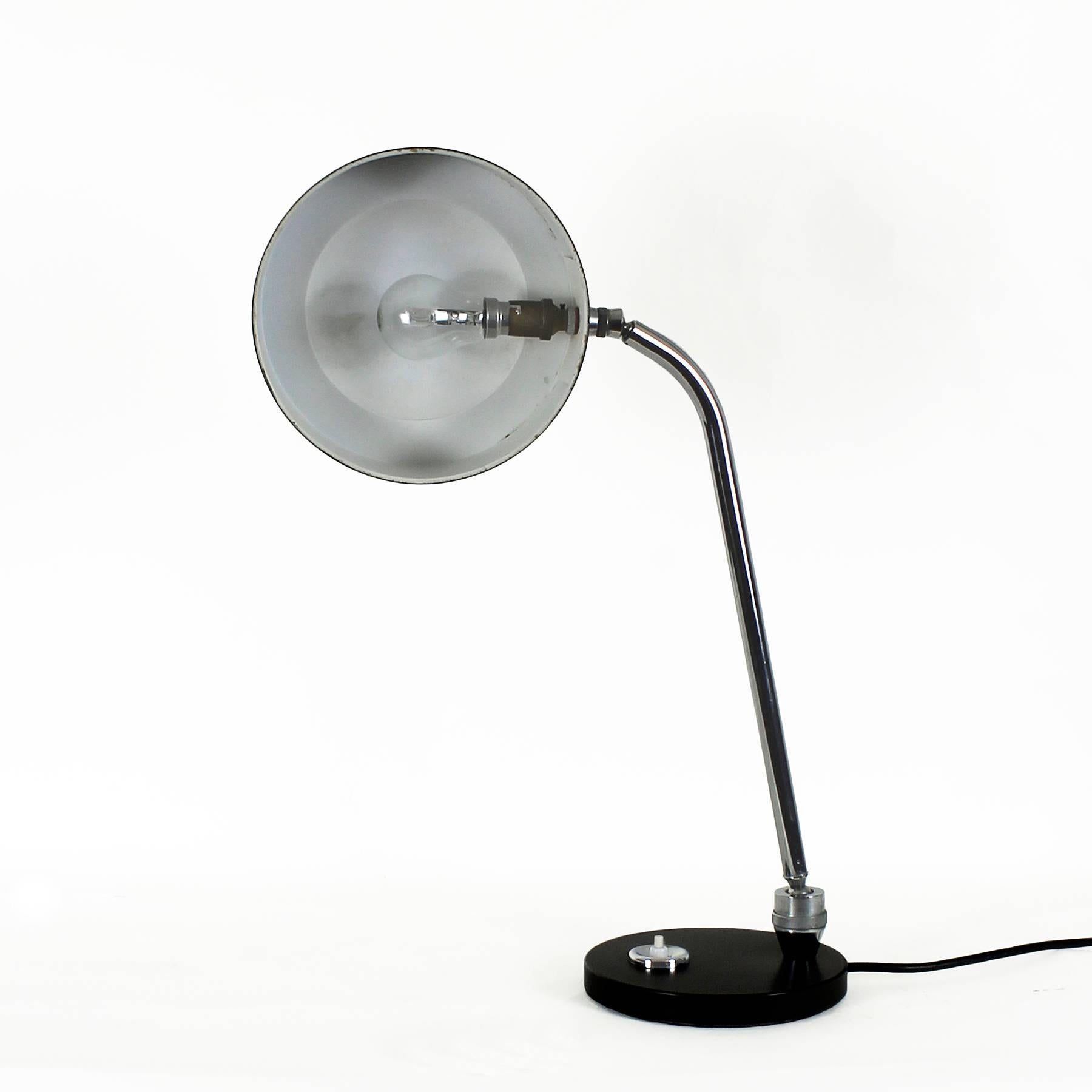 Mid-20th Century Pair of Mid-Century Modern Desk Lamps by André Mounique for Maison Jumo - France For Sale