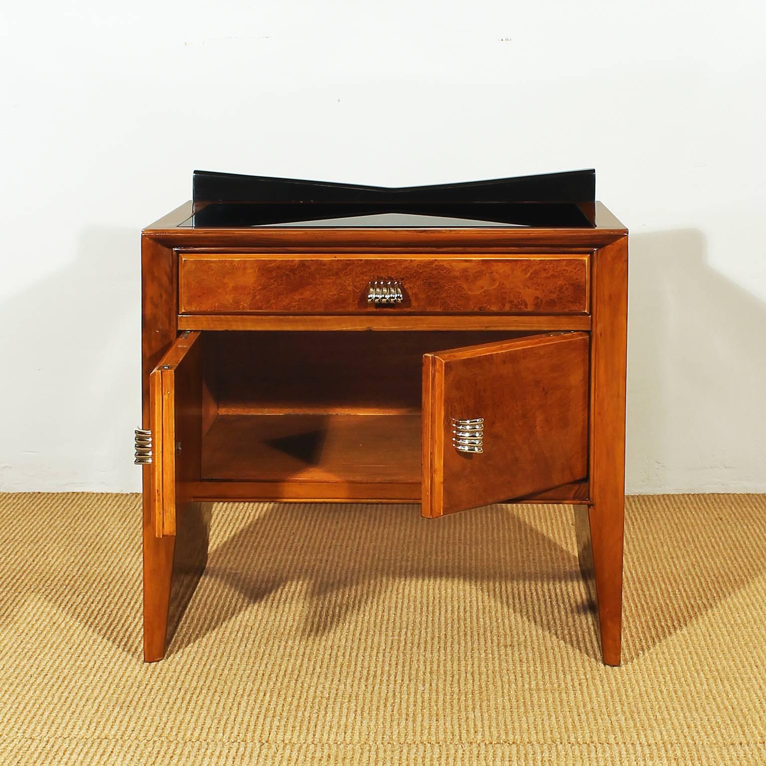 Mid-20th Century Pair of Art Deco Cubist Night stands