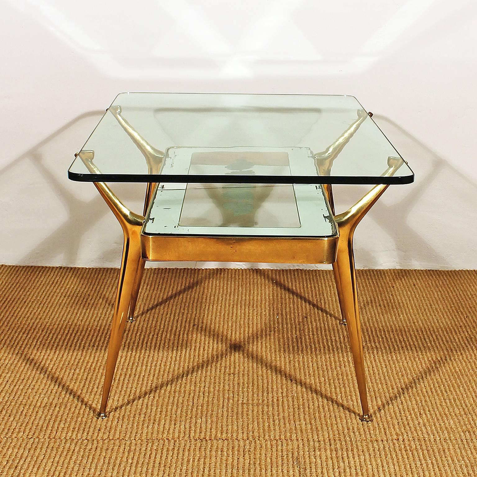 Etched Italian coffee table from the 1950´s