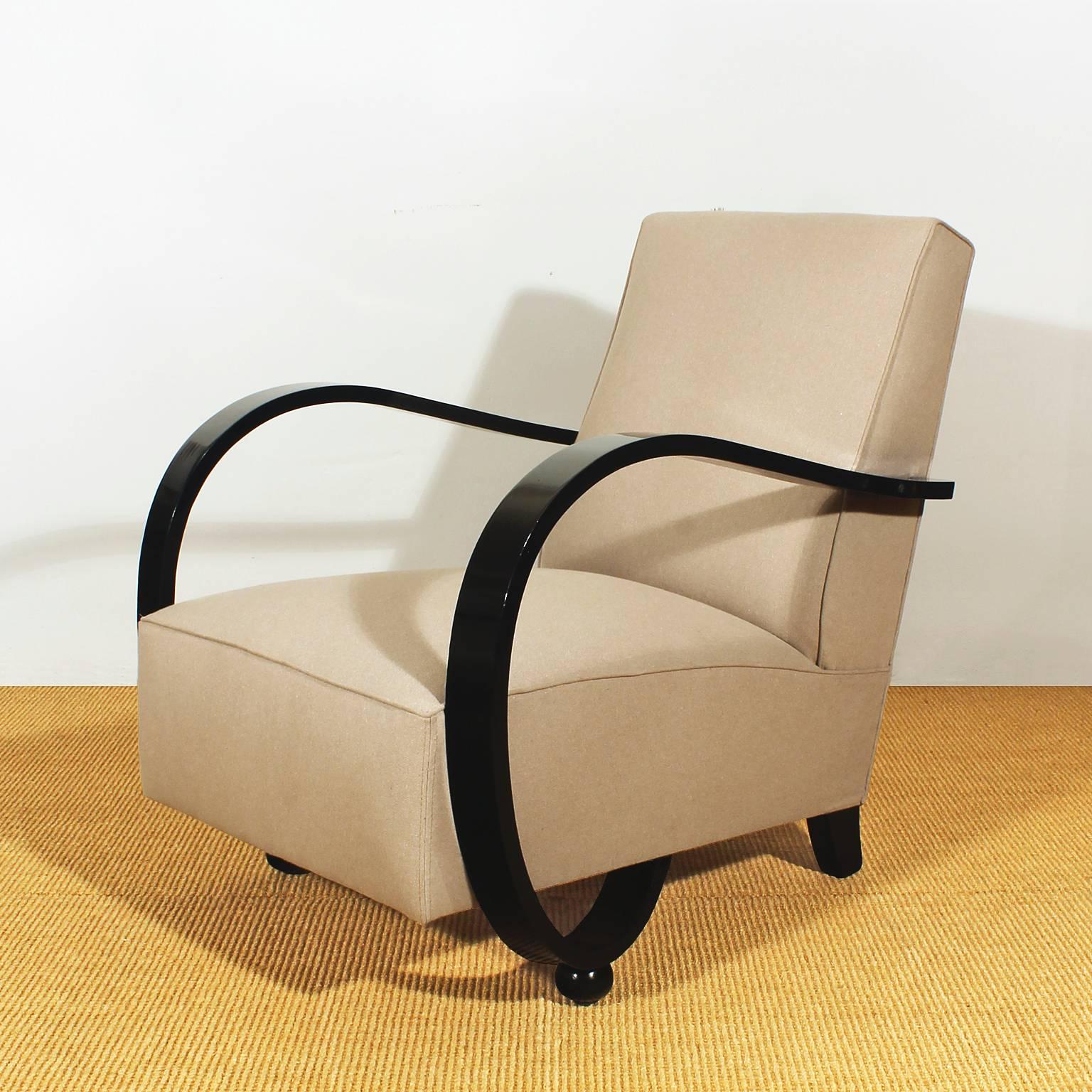 Mid-Century Modern Pair of low armchairs from the 1940´s