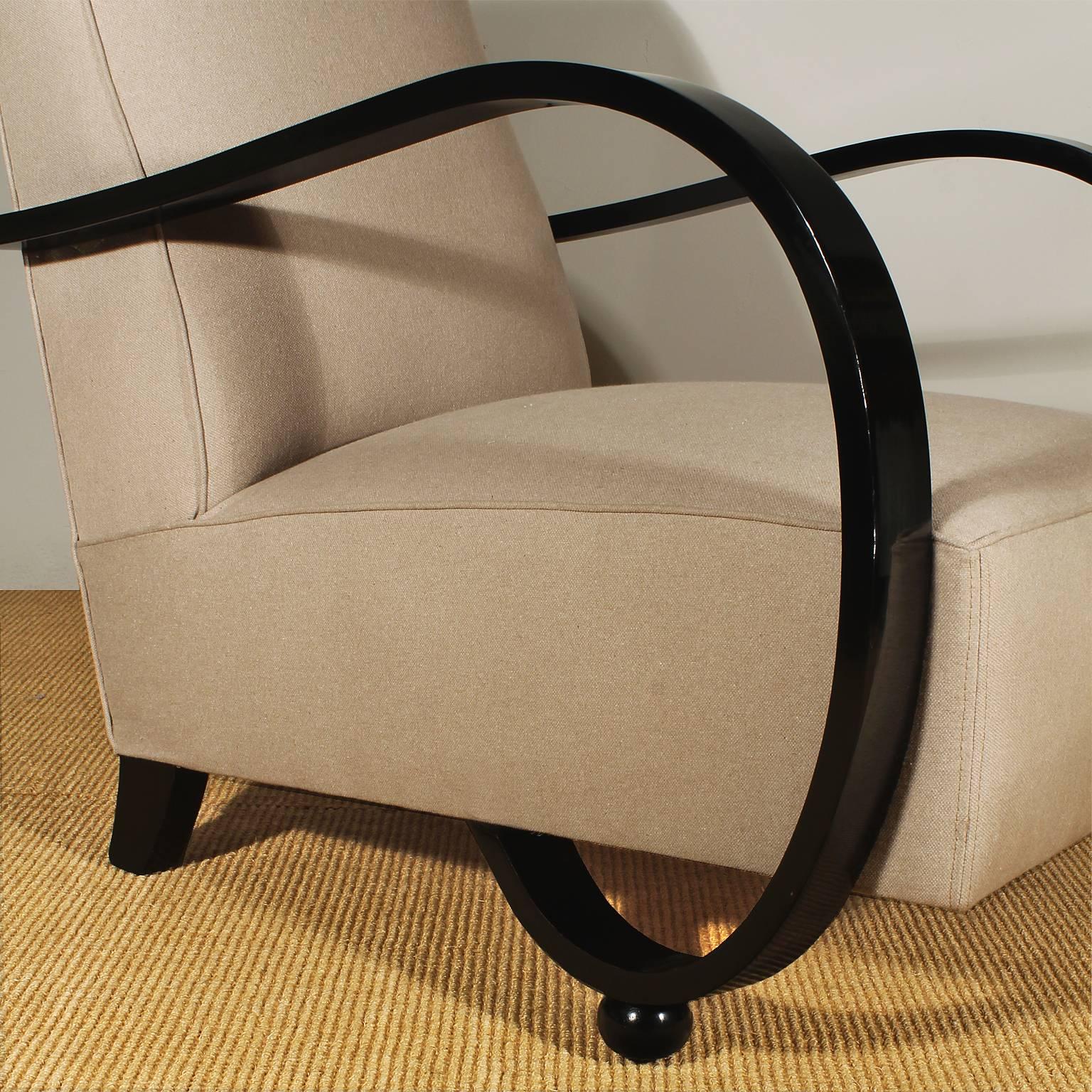 Mid-20th Century Pair of low armchairs from the 1940´s