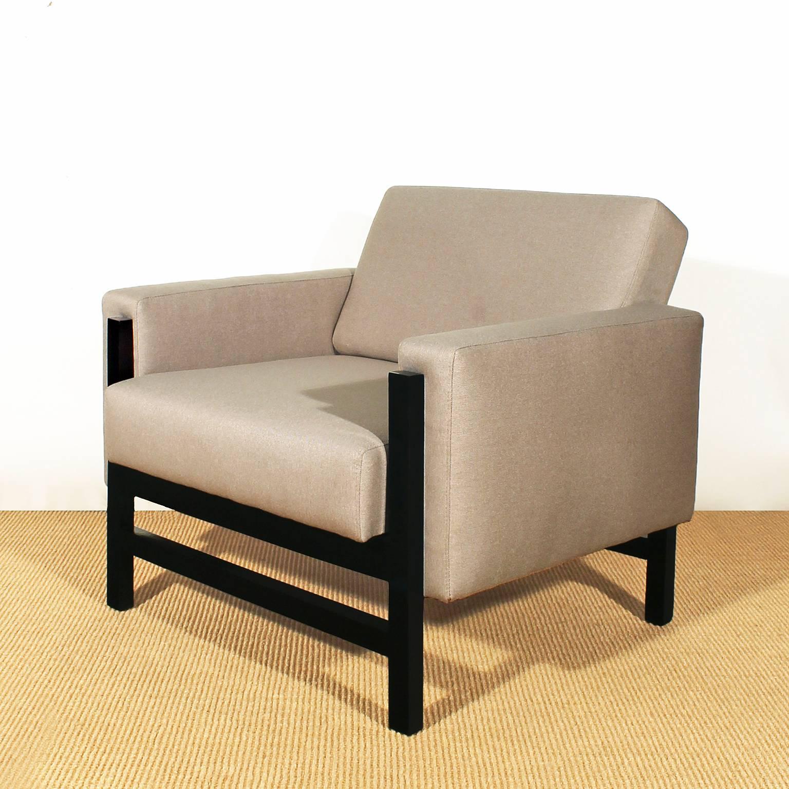Mid-Century Modern Pair of Cubist Armchairs from the 1960s