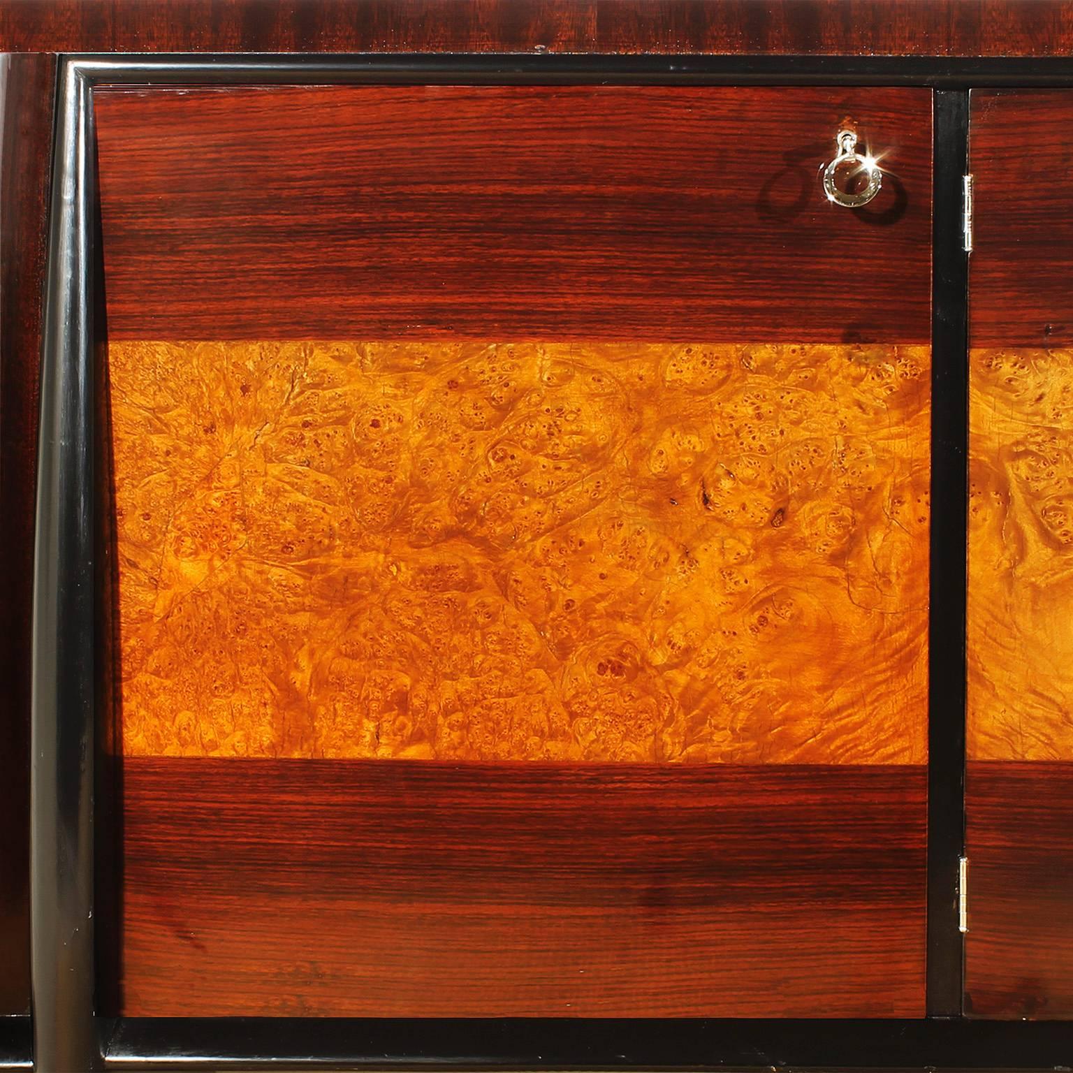 1930s Art Deco Sideboard, mahogany, rosewood, elm - Italy In Excellent Condition In Girona, ES