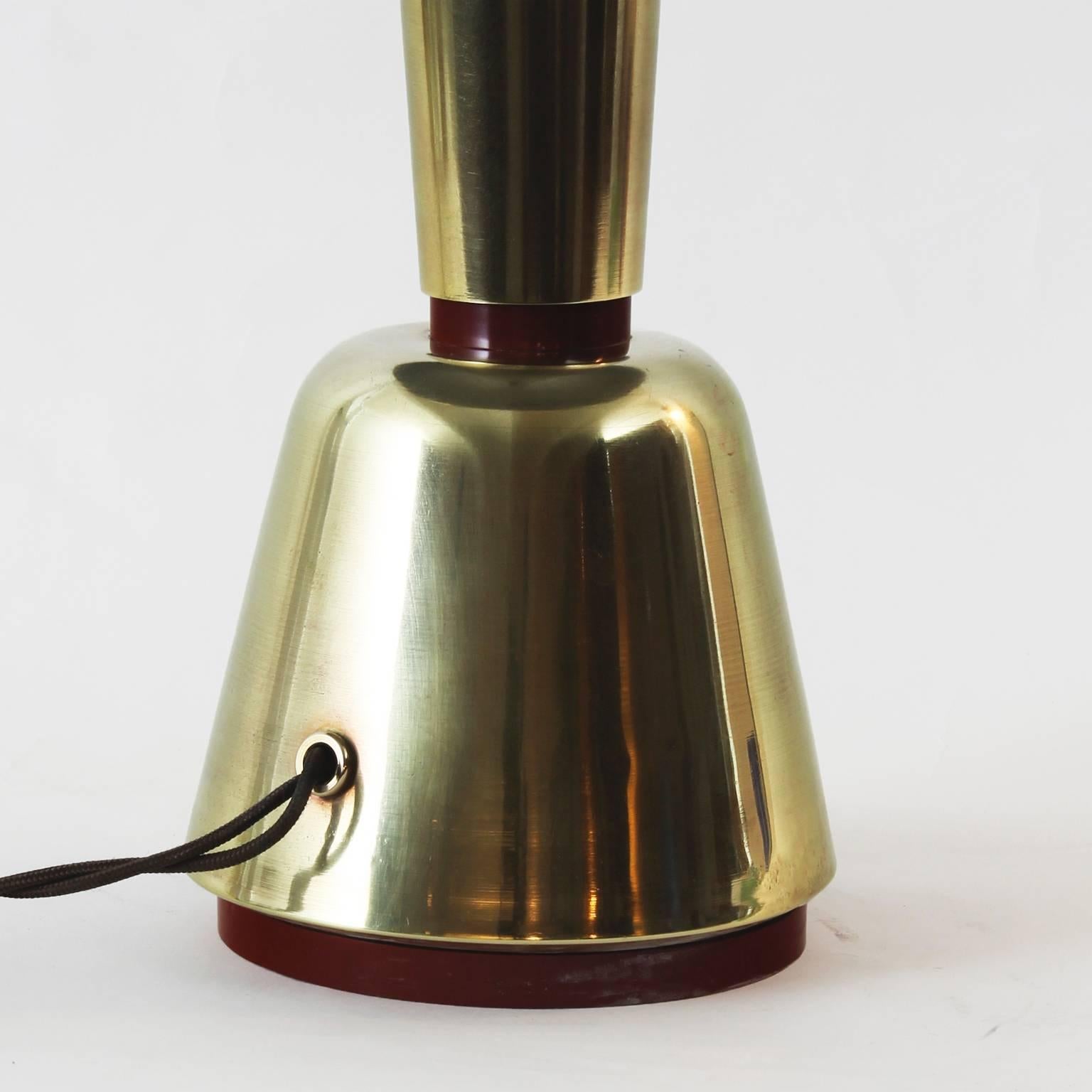 Italian 1920s Art Deco Desk Lamp by Magilux, brass, copper and bakelite - Italy