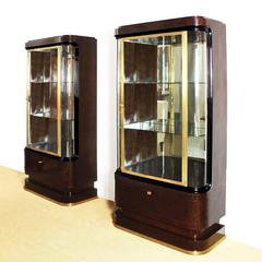 Pair of Art Deco Spanish Vitrines