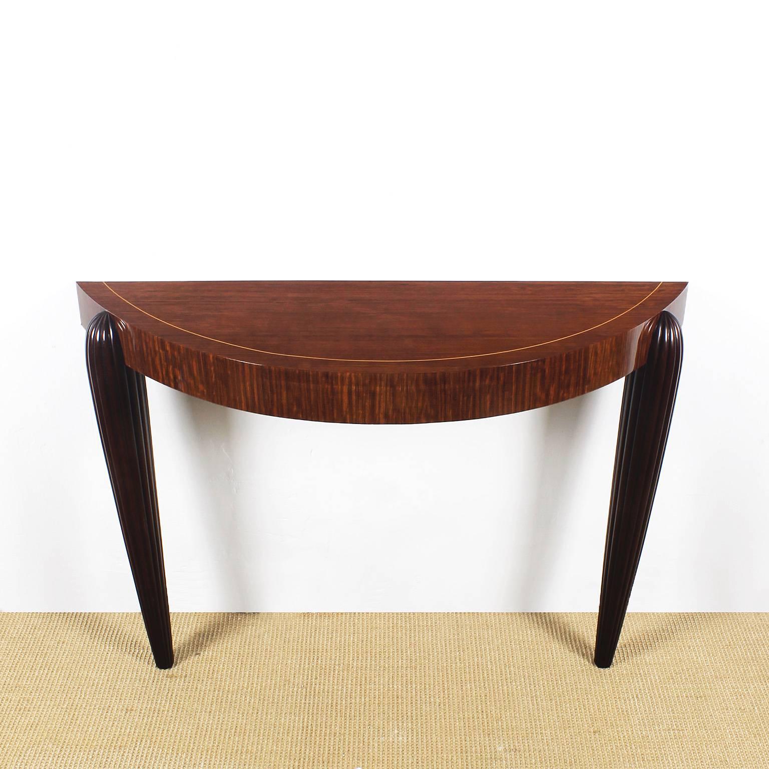 1925 - Art Deco Console, mahogany, rosewood, sycamore - France In Excellent Condition In Girona, ES