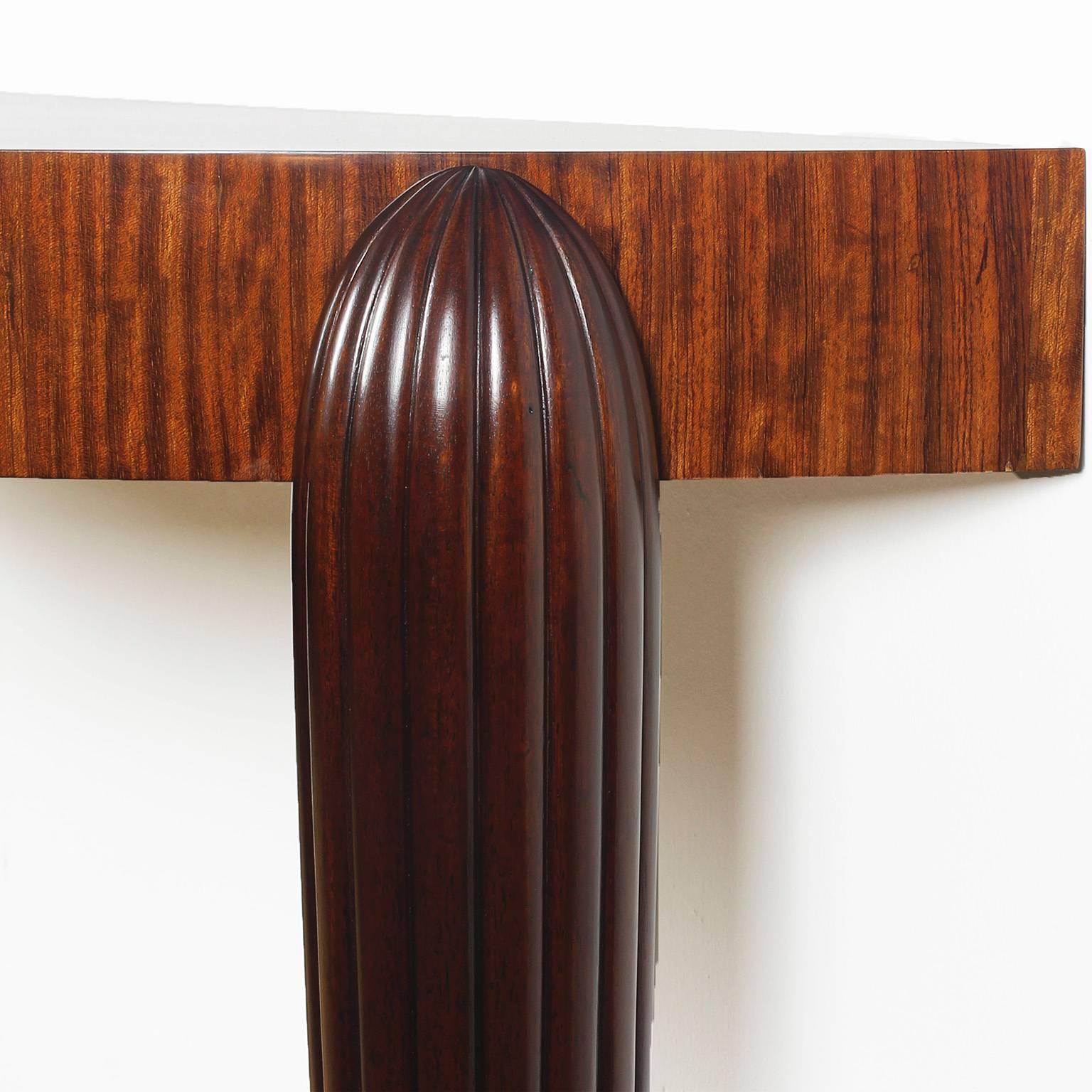 Early 20th Century 1925 - Art Deco Console, mahogany, rosewood, sycamore - France