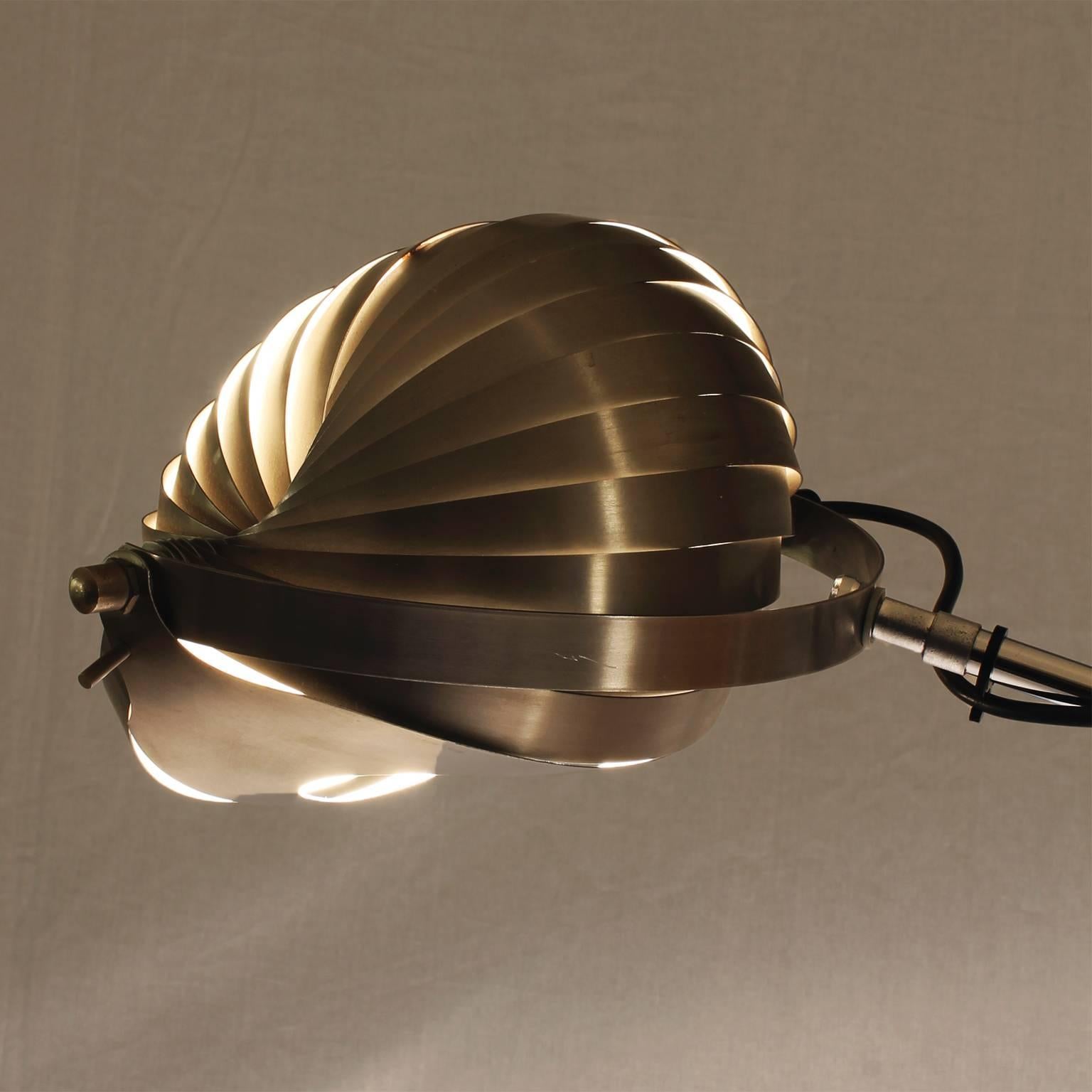 1960´s Standing Lamp in the Style of Henri Mathieu, brushed steel - France 2
