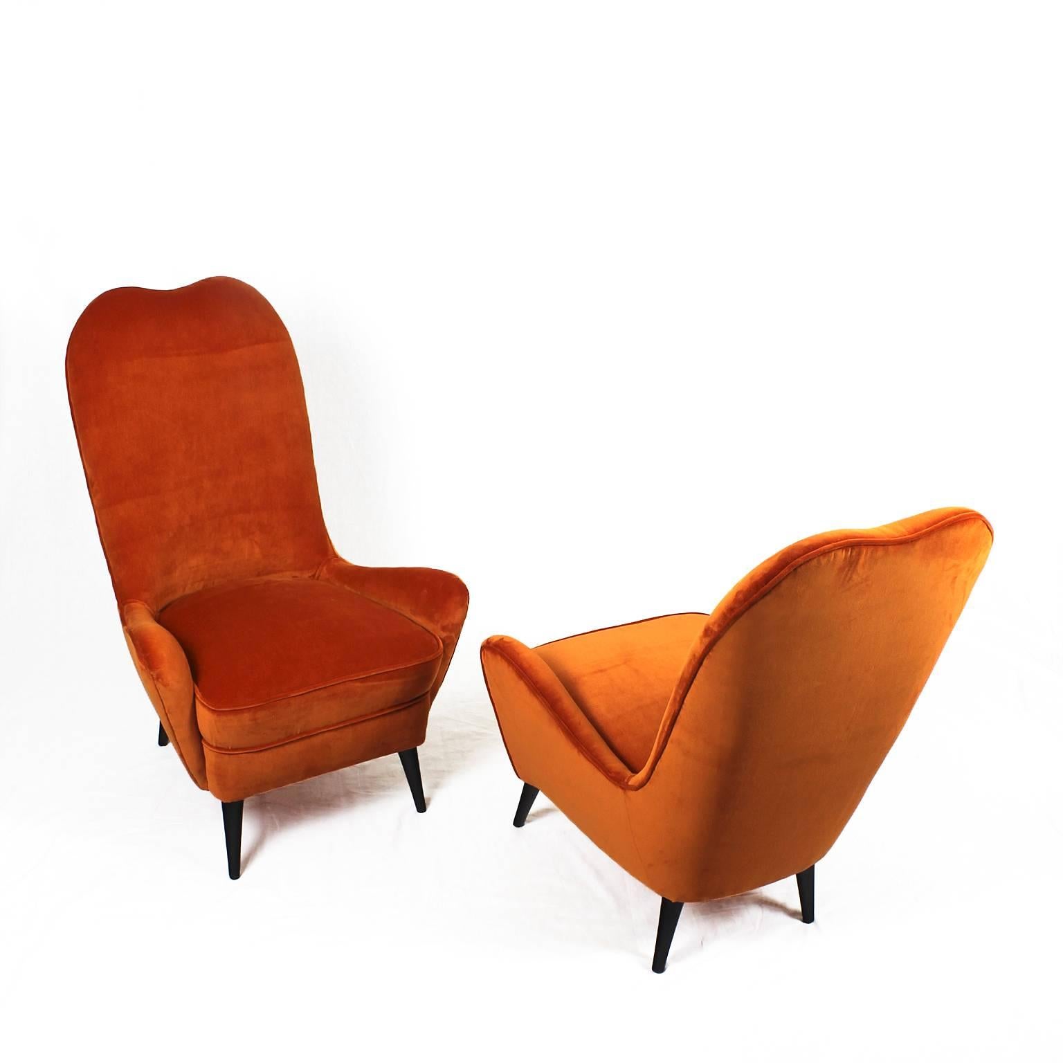 Mid-20th Century Pair of Small Bedroom Chairs