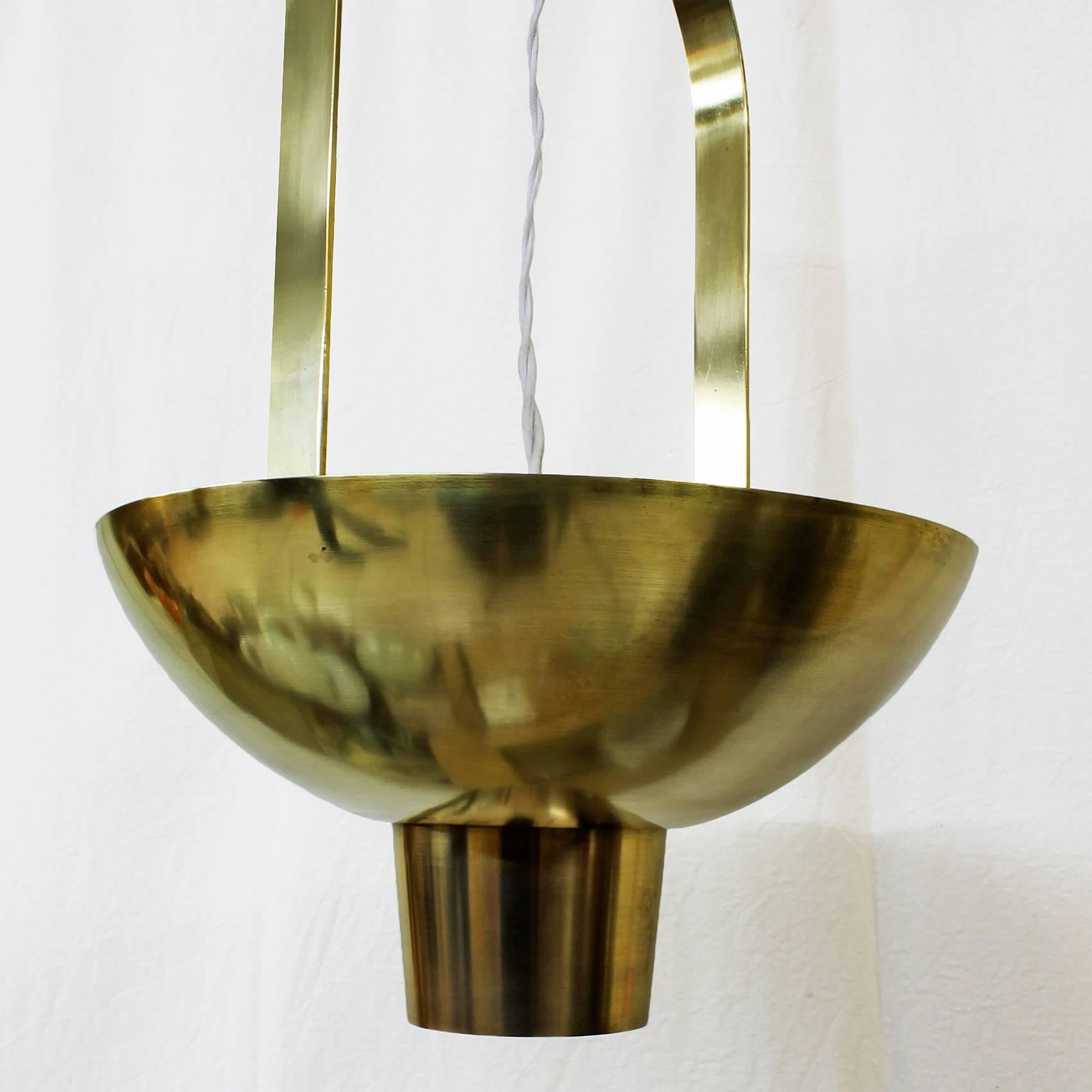 Mid-Century Modern 1960´s Pair of Chandeliers by Jordi Vilanova, solid polished brass - Spain