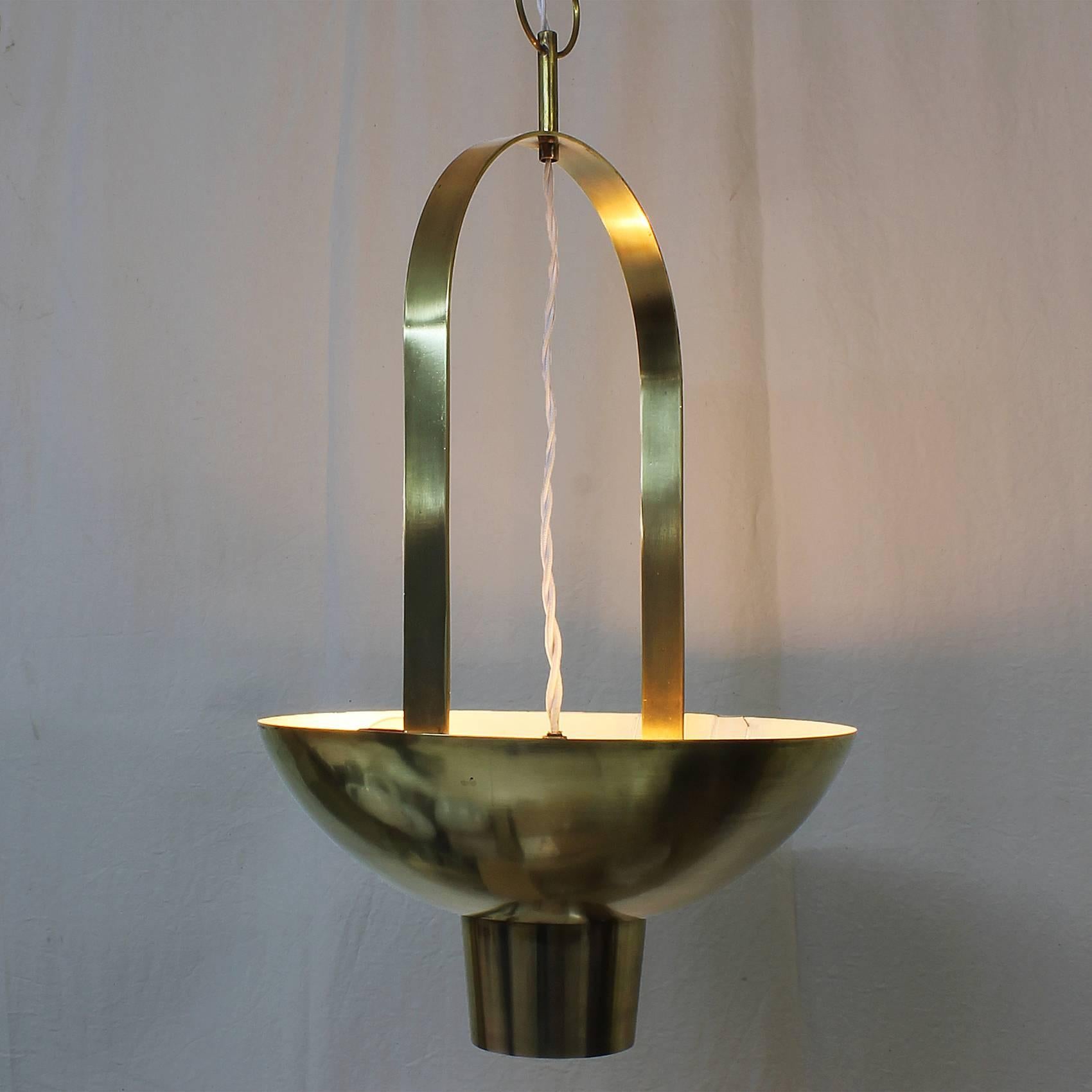 Mid-20th Century 1960´s Pair of Chandeliers by Jordi Vilanova, solid polished brass - Spain