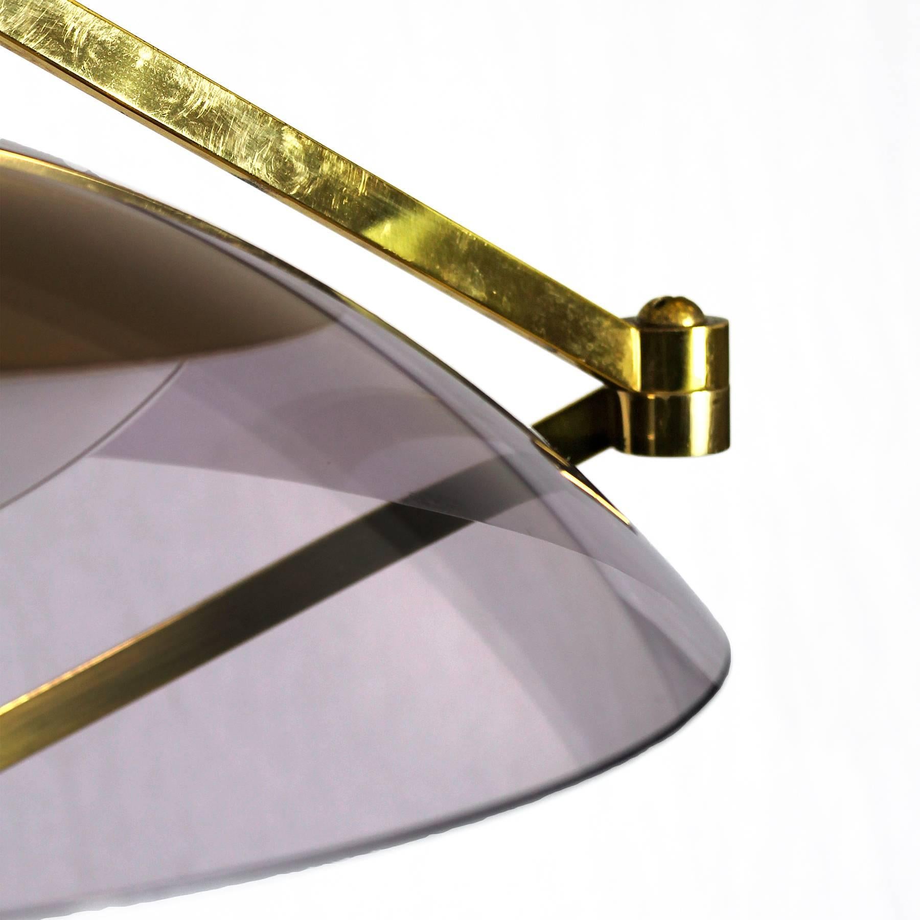 1960´s Standing Lamp by Stilux, marble, steel. brass, perspex lampshade - Italy In Good Condition In Girona, ES