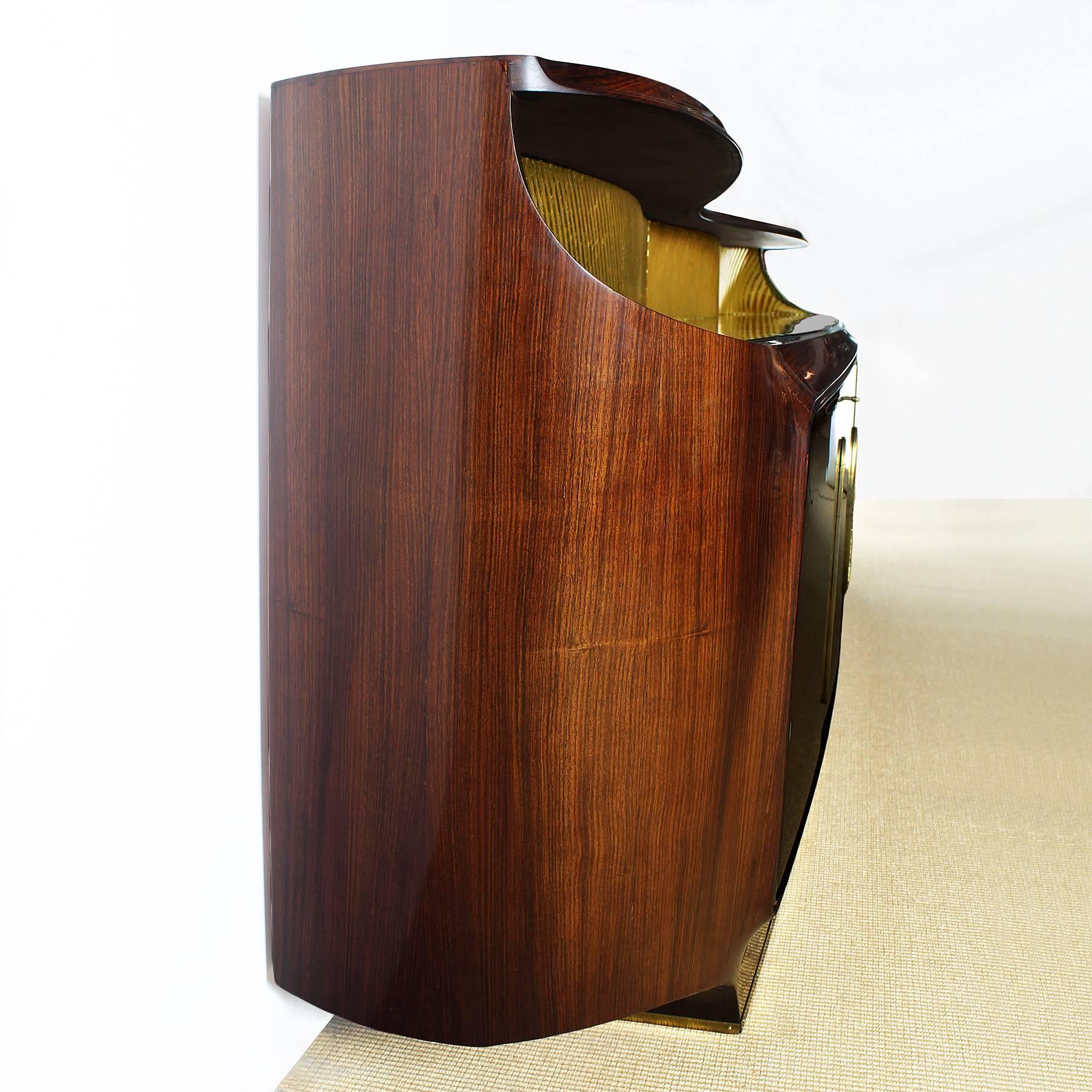Bronze Rounded Sideboard by Vittorio Dassi