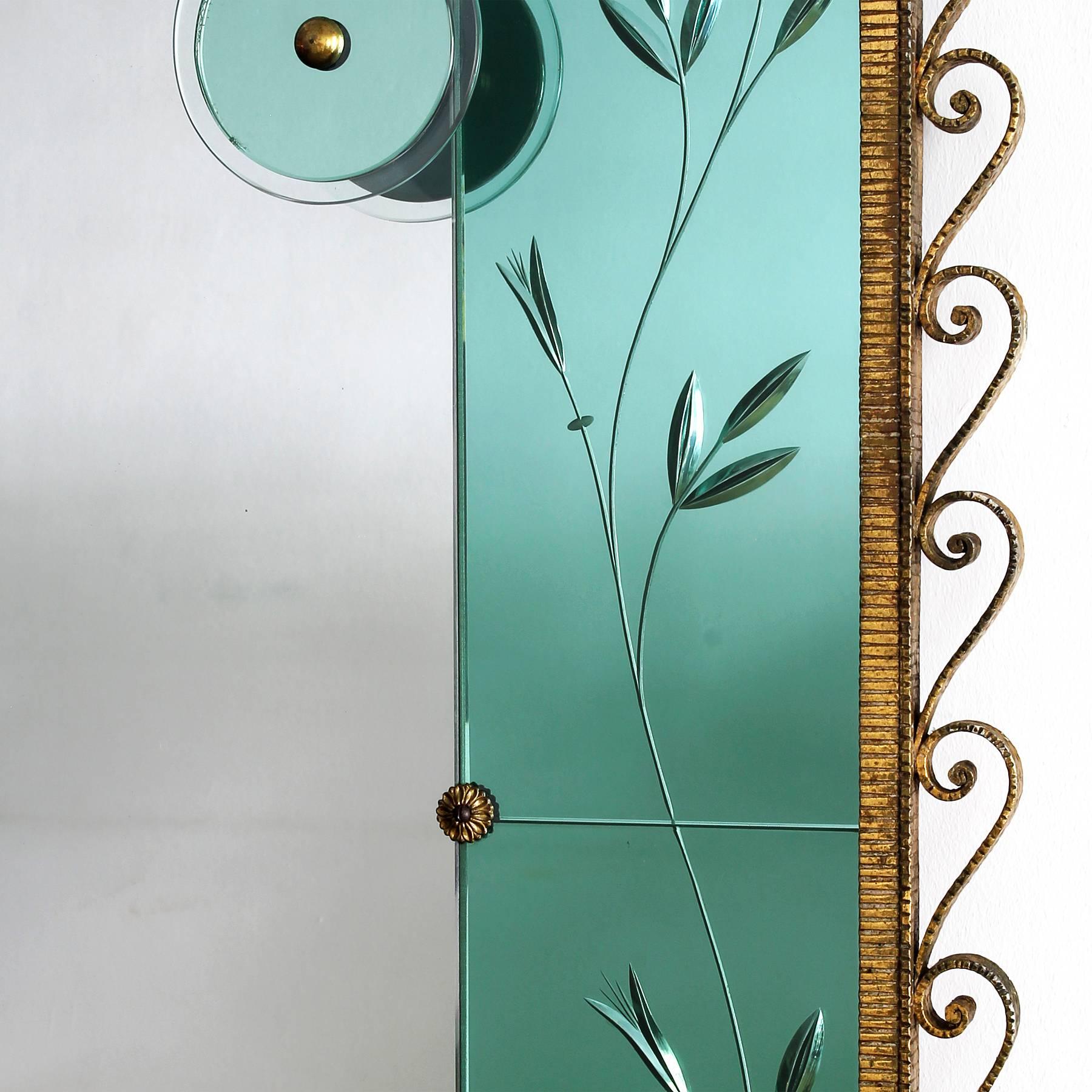 Mid-Century Modern Mirror-Coat Rack by Pier Luigi Colli