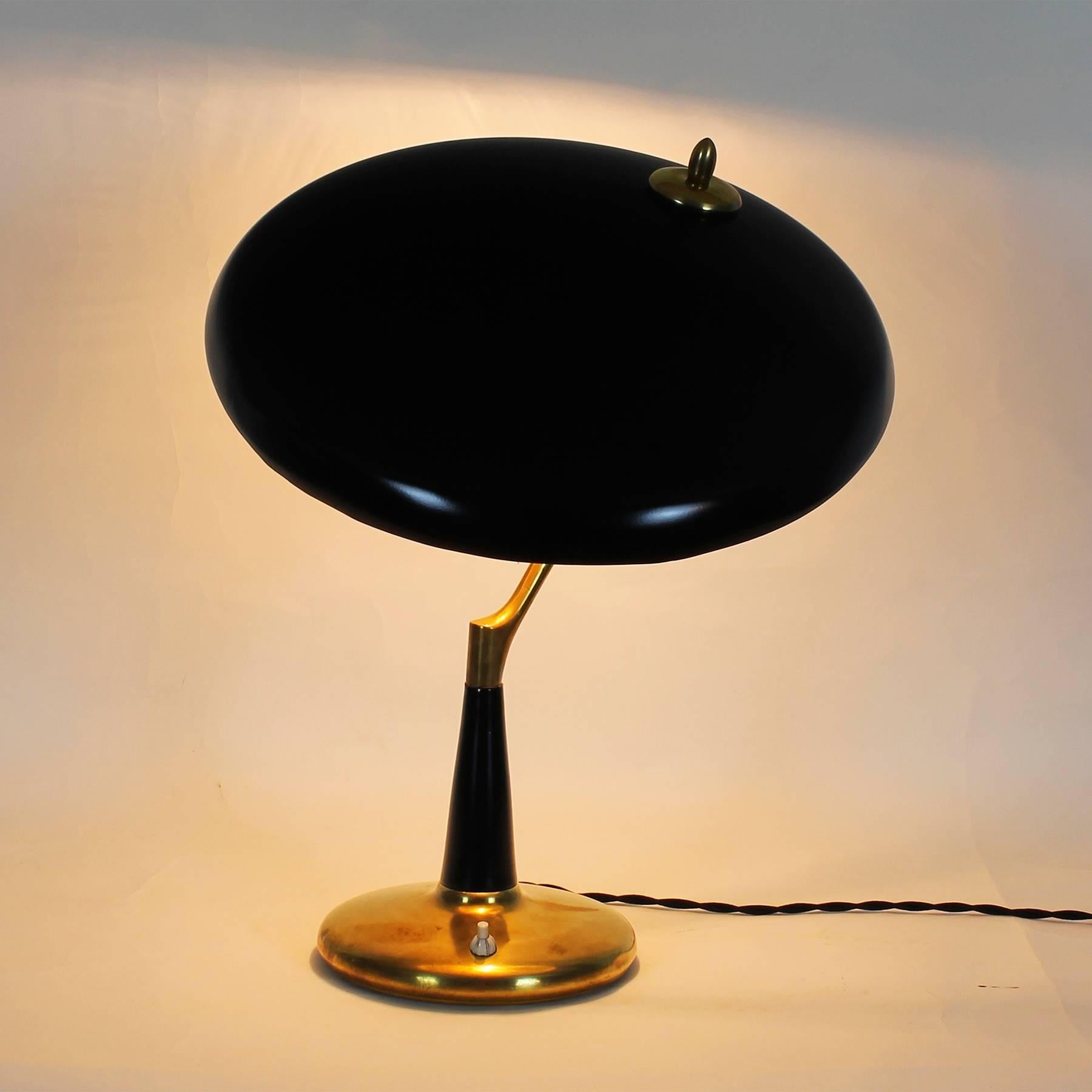 Brass 1956 Table Lamp by Oscar Torlasco for Lumi, brass, sheet metal - Italy