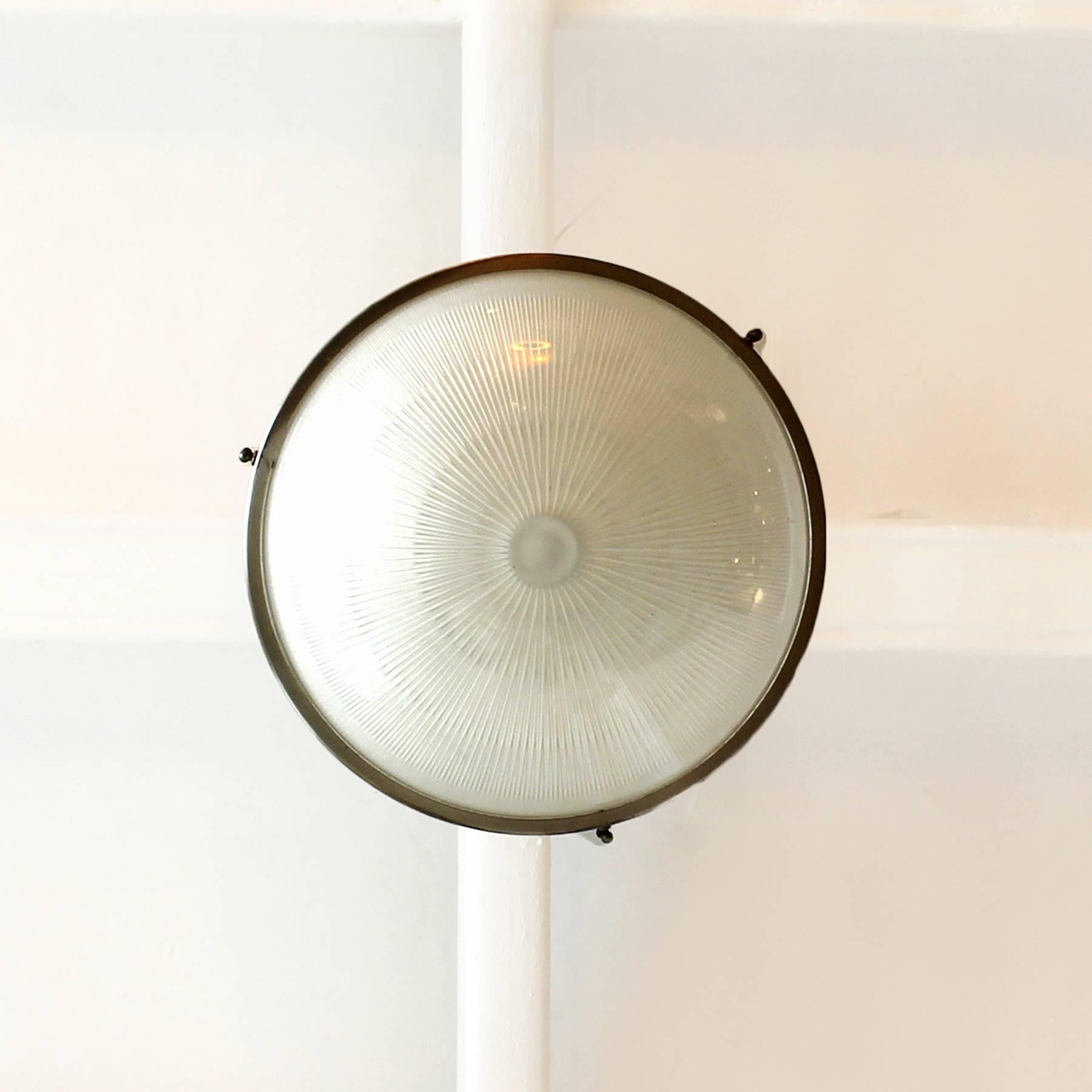 Mid-Century Modern 1960´s Lantern by Sergio Mazza for Artemide,  nickel-plated brass, glass-Italy 