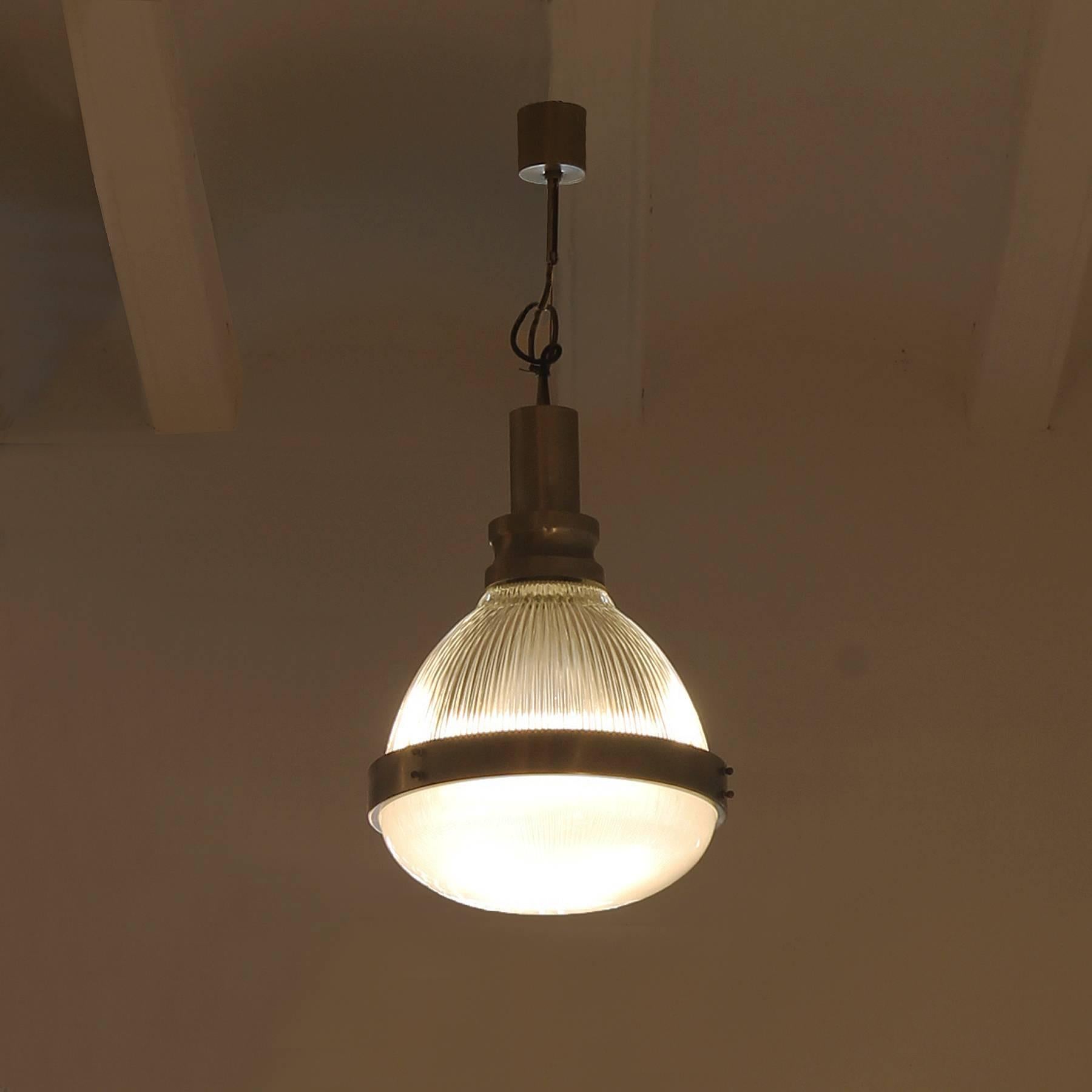 1960´s Lantern by Sergio Mazza for Artemide,  nickel-plated brass, glass-Italy  In Good Condition In Girona, ES