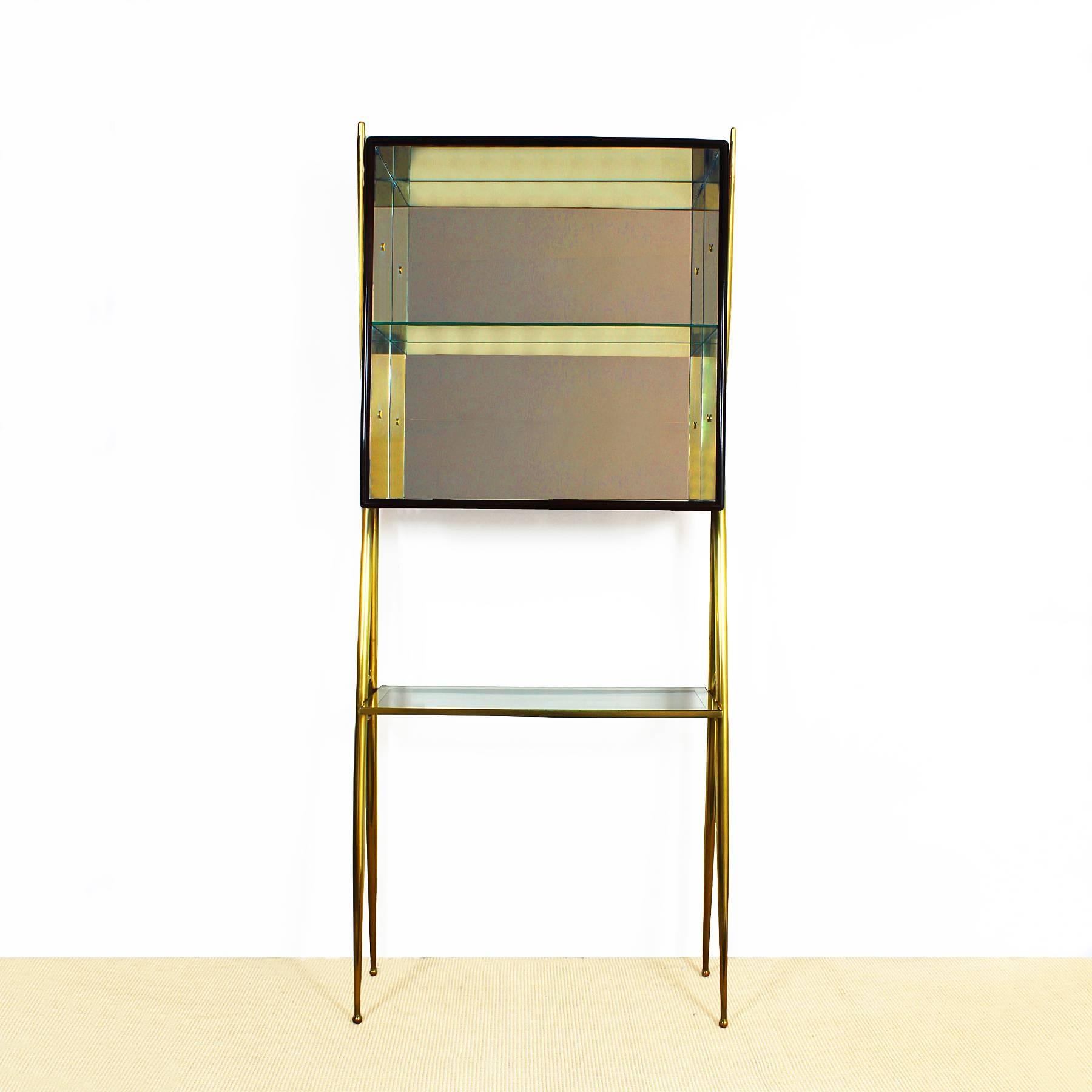 Mid-20th Century 1950s Dry Bar Cabinet, counter and benches set in the style of Gio Ponti. Italy