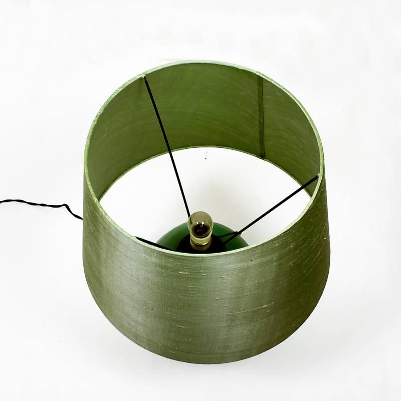 Lampada da tavolo Art Deco anni '30 in ceramica verde Celadon - Cecoslovacchia in vendita 1
