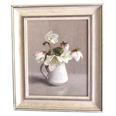 Vintage-Stillleben mit Weihnachtsrosen