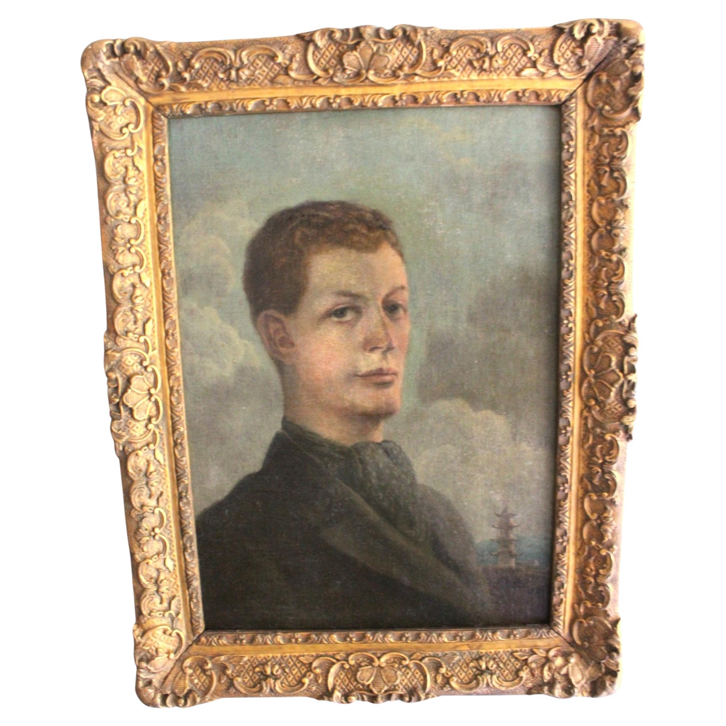 Porträt eines jungen britischen Gentleman in China Chinesische Exportschule, um 1920