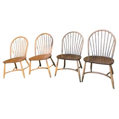 Vintage Ercol Latimer Steam Bent Chairs Modello 909 (C.1970) Set di Quattro Rare