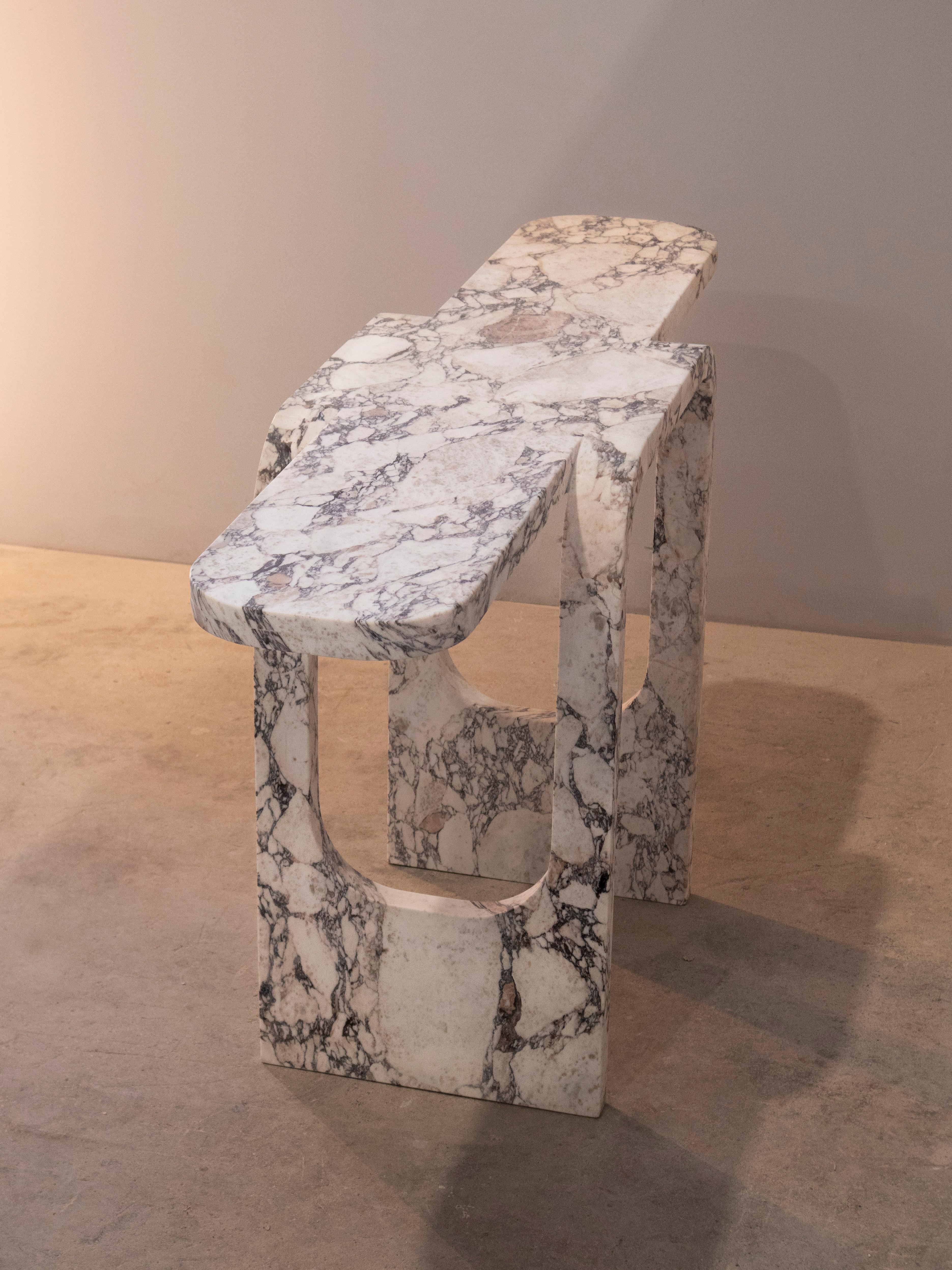 italien Console en marbre Cut and Foldes par Serafini en vente