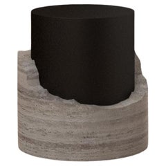 Tabouret en marbre Travertino A Silver par Serafini