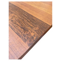 Mid century Tri-Wood Expandable Dining Table by Milo Baughman with 2 Leaves